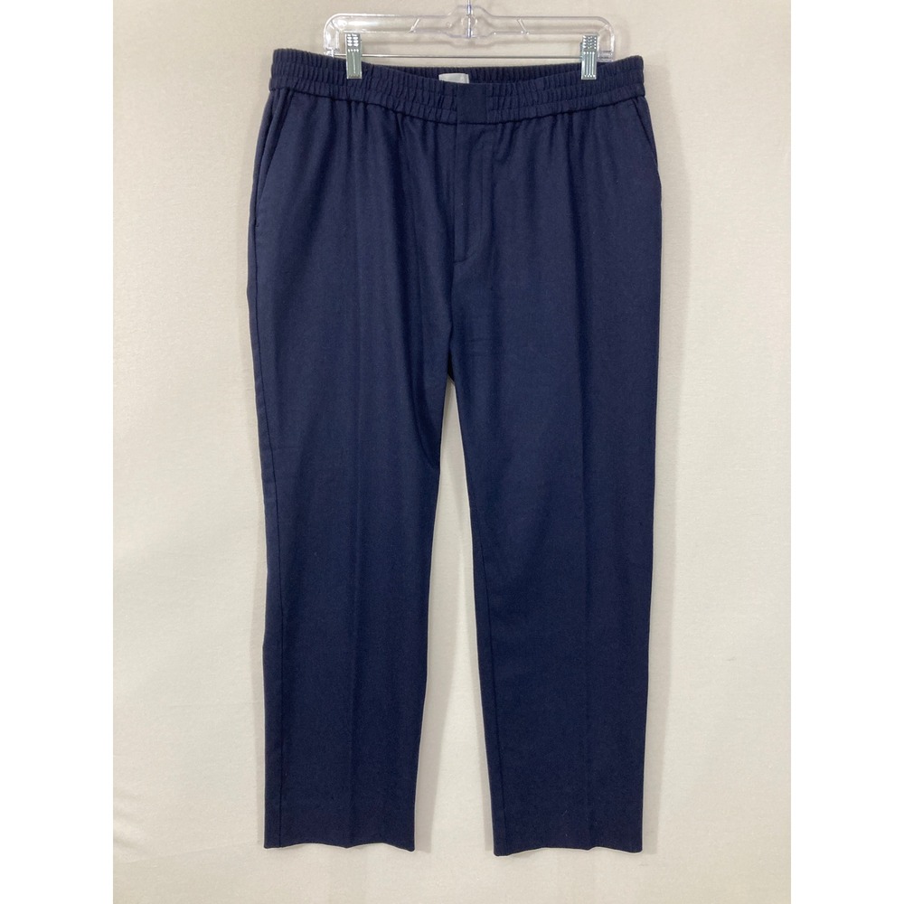 SUNSPEL‎ Mens Wool Cashmere Flannel Trousers Pants XL Navy Preppy Luxury